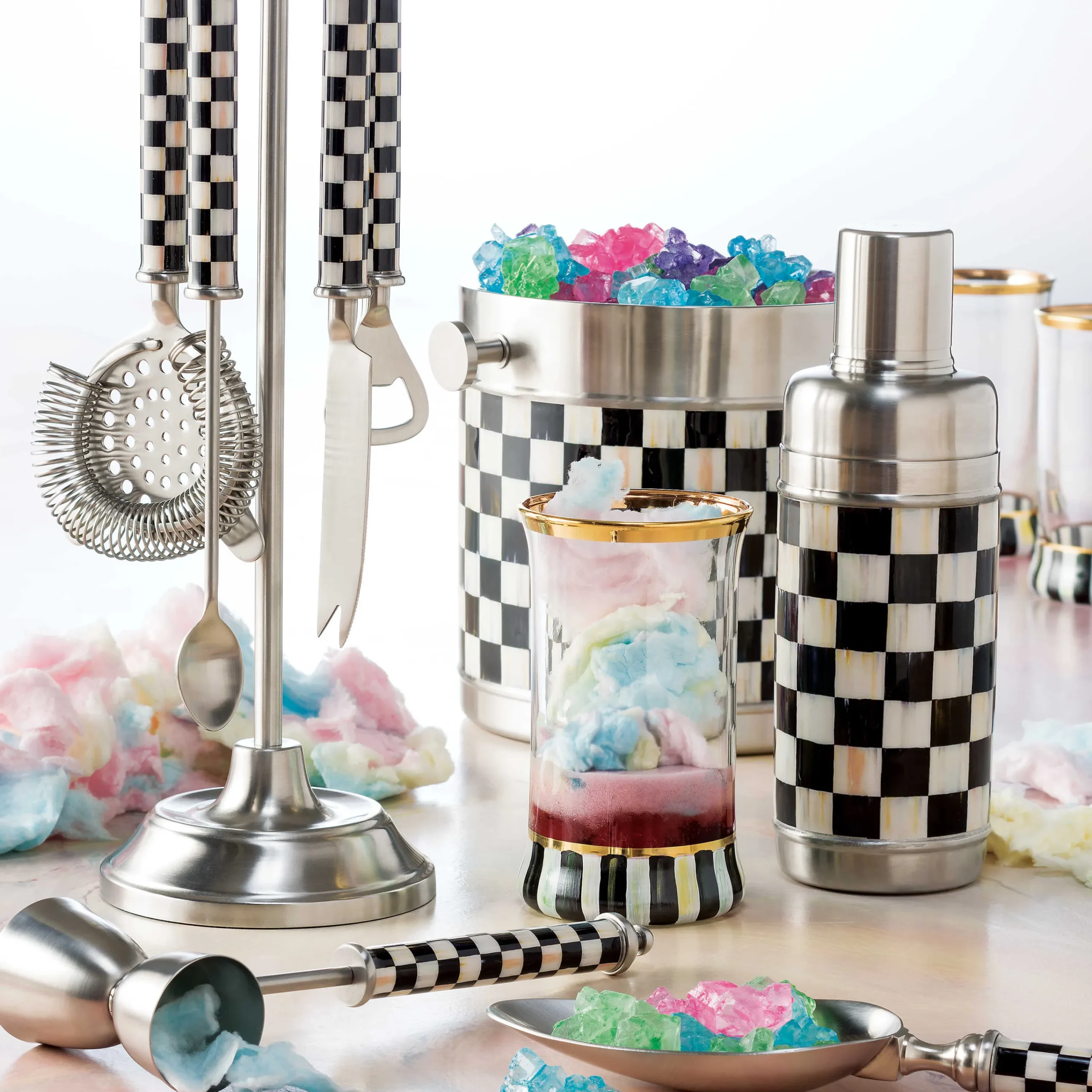 3260 Ice Bucket - Courtly Check|MacKenzie-Childs Clearance