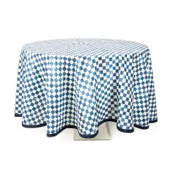 90" Round Royal Check Tablecloth|MacKenzie-Childs Hot