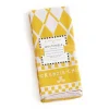 Argyle Dish Towels - Yellow - Set Of 3|MacKenzie-Childs Outlet