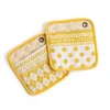 Argyle Potholders - Yellow - Set Of 2|MacKenzie-Childs Online