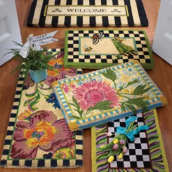 Awning Stripe Double Door Welcome Mat|MacKenzie-Childs Discount