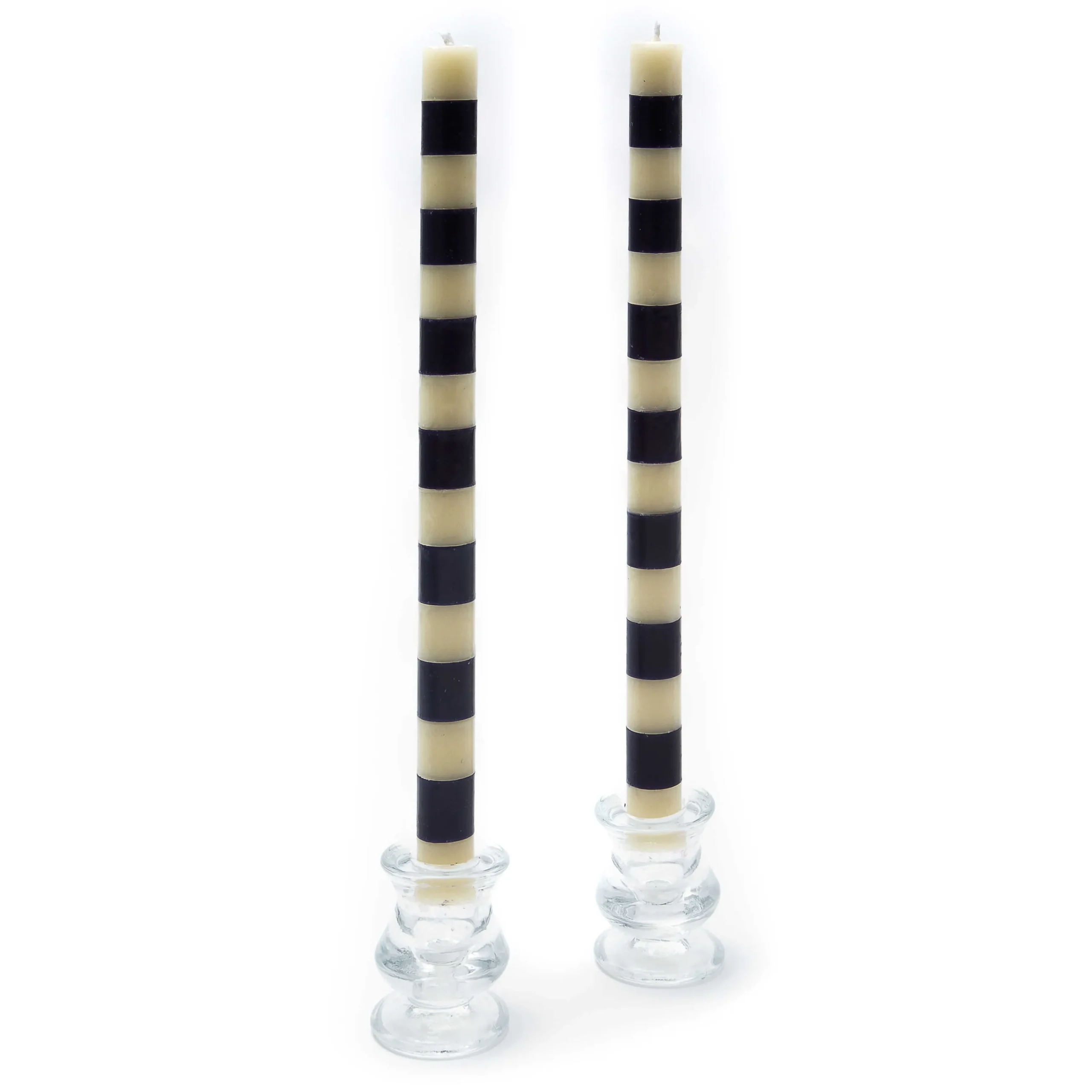 Bands Dinner Candles - Navy - Set Of 2|MacKenzie-Childs