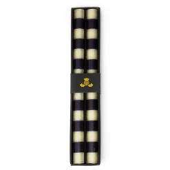 Bands Dinner Candles - Navy - Set Of 2|MacKenzie-Childs