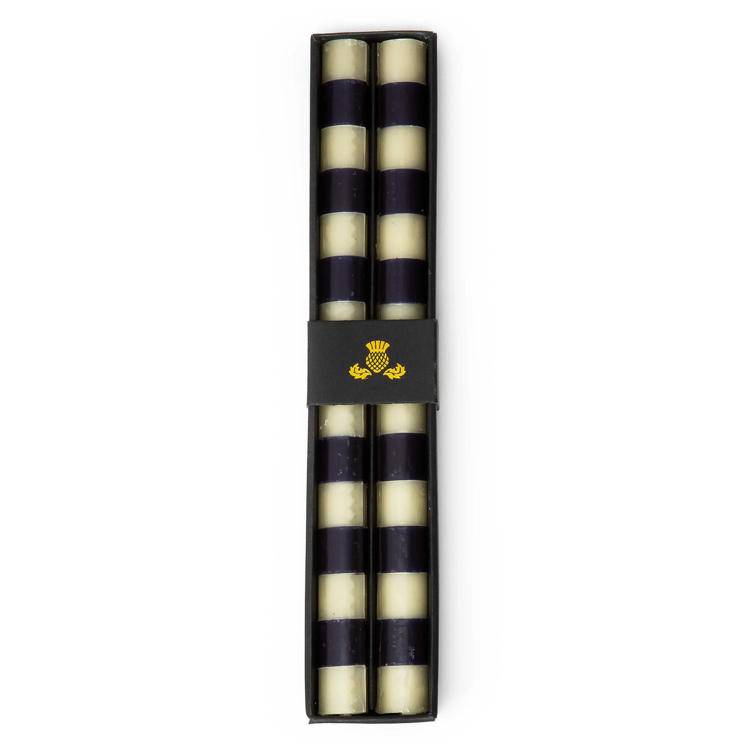 Bands Dinner Candles - Navy - Set Of 2|MacKenzie-Childs