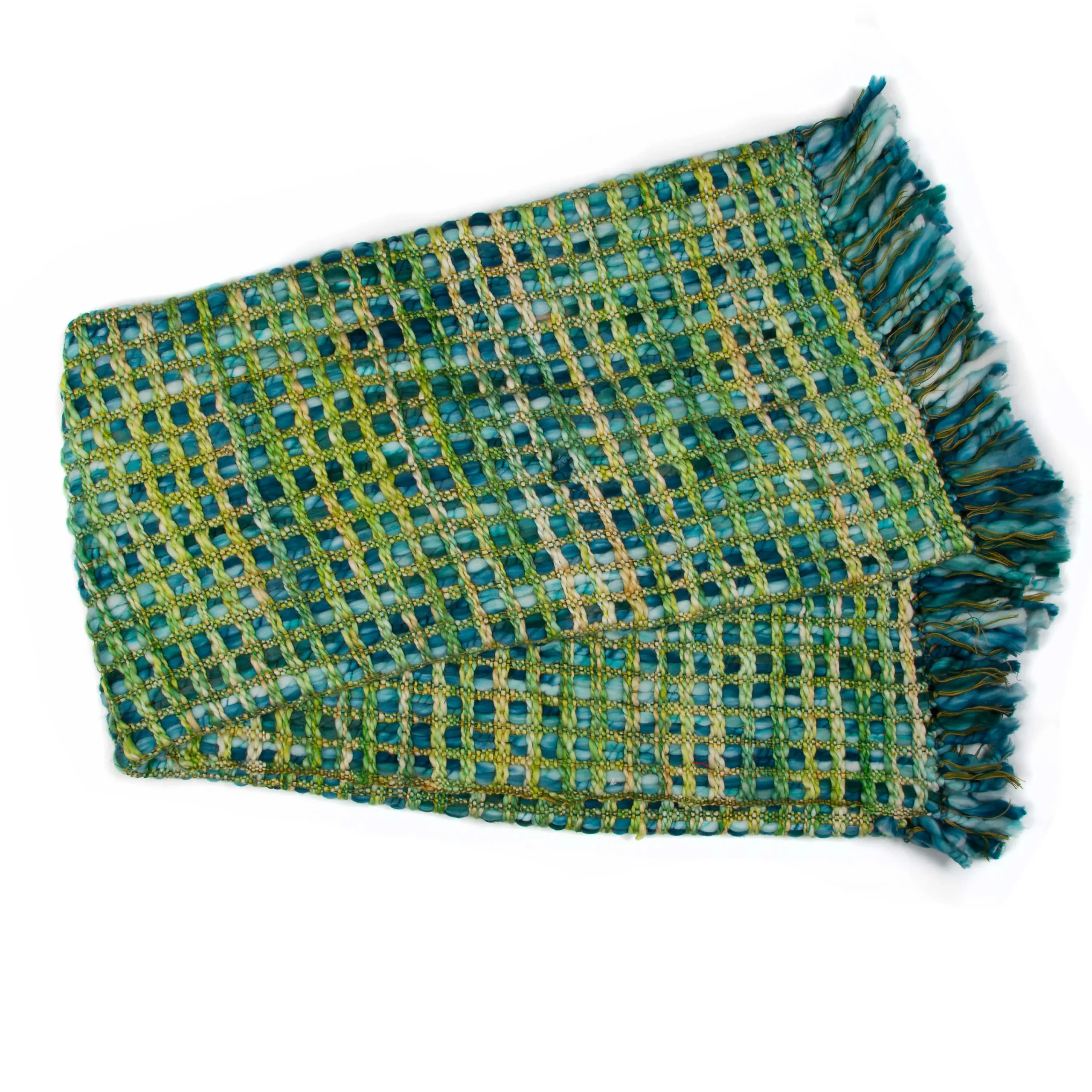 Basket Weave Throw - Peacock|MacKenzie-Childs Clearance