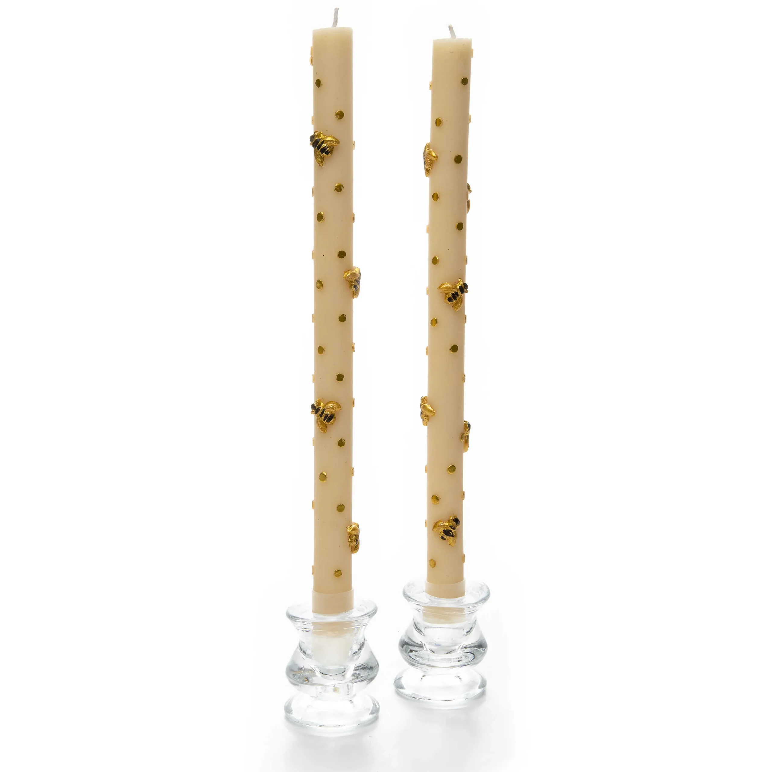 Bee Dinner Candles - Gold - Set Of 2|MacKenzie-Childs Best