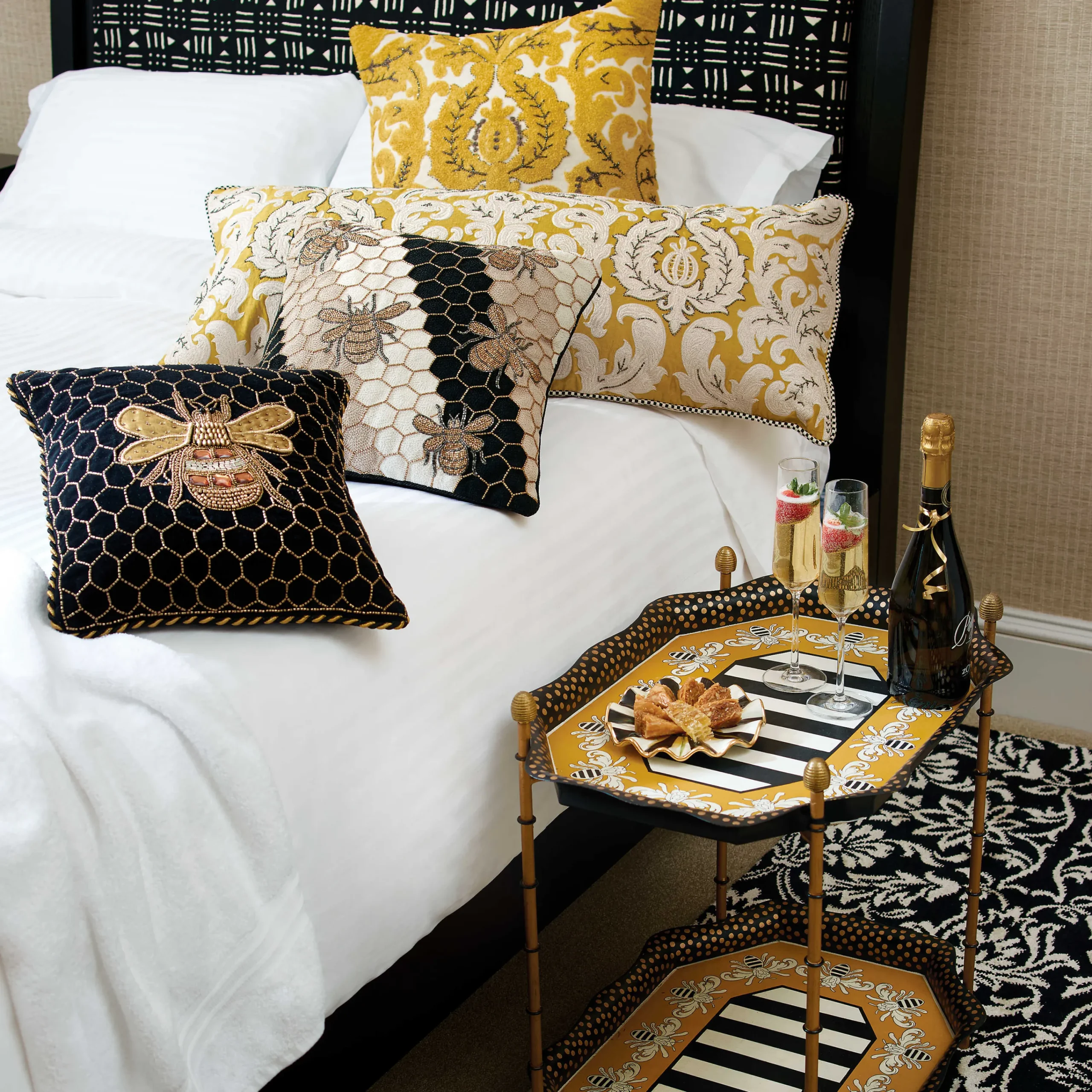 Beekeeper Pillow|MacKenzie-Childs Clearance