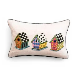 Bird House Lumbar Pillow|MacKenzie-Childs Clearance
