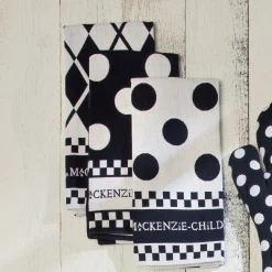 Black & White Dot Dish Towels - Set Of 3|MacKenzie-Childs Hot