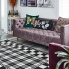 Black & White Tartan Rug - 5'1" X 8'2"|MacKenzie-Childs Hot