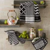 Black & White Zig Zag Dish Towels - Set Of 3|MacKenzie-Childs Online