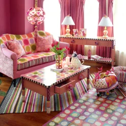 Bleeding Hearts Footstool|MacKenzie-Childs Outlet