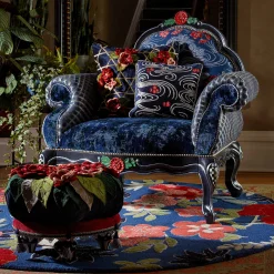 Bluetopia Kitano Footstool|MacKenzie-Childs New