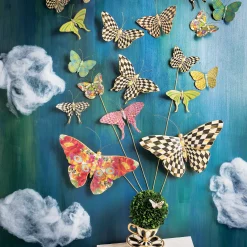 Butterfly Duo Wall Decor - Courtly Check|MacKenzie-Childs