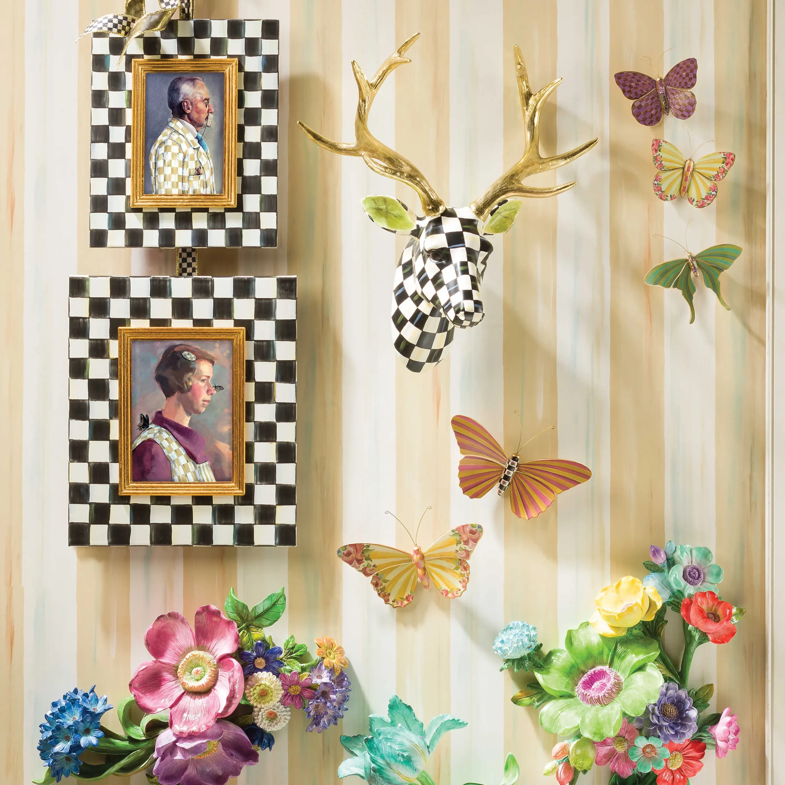 Butterfly Duo Wall Decor - Garden|MacKenzie-Childs Discount
