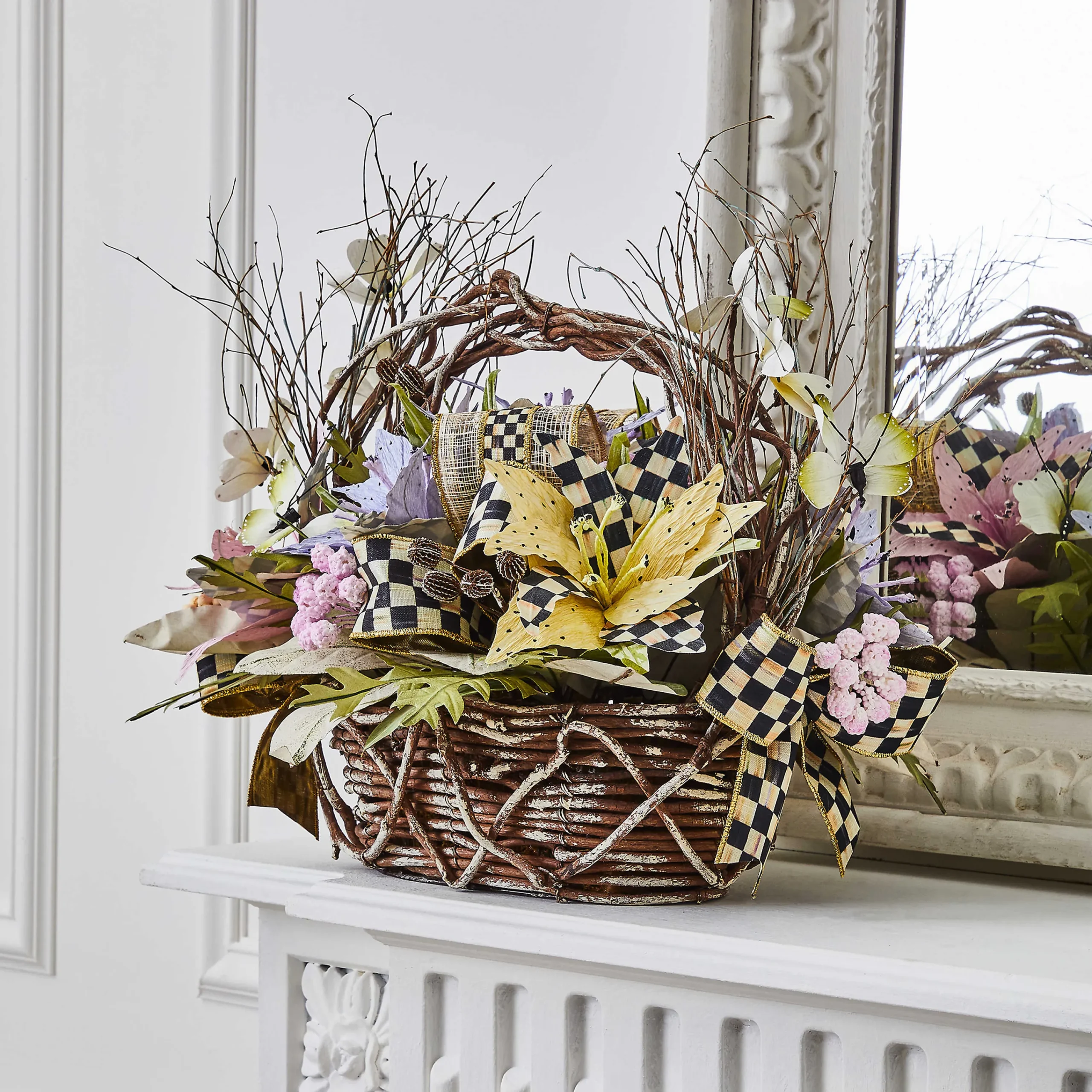 Butterfly Garden Basket Arrangement|MacKenzie-Childs Best