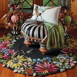 Butterfly Garden Rug - 6' Round|MacKenzie-Childs Outlet