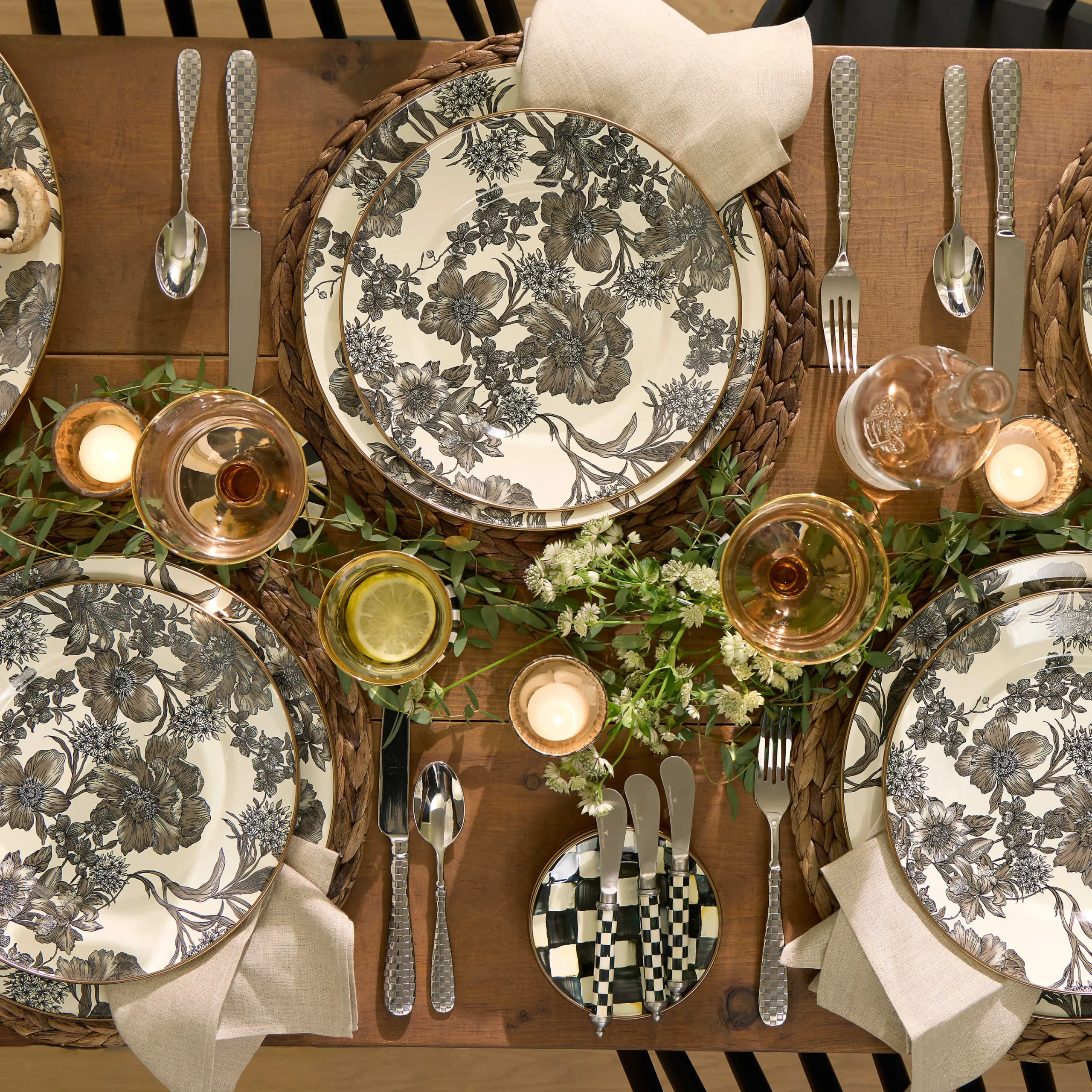Check Flatware - 5-Piece Place Setting|MacKenzie-Childs Outlet
