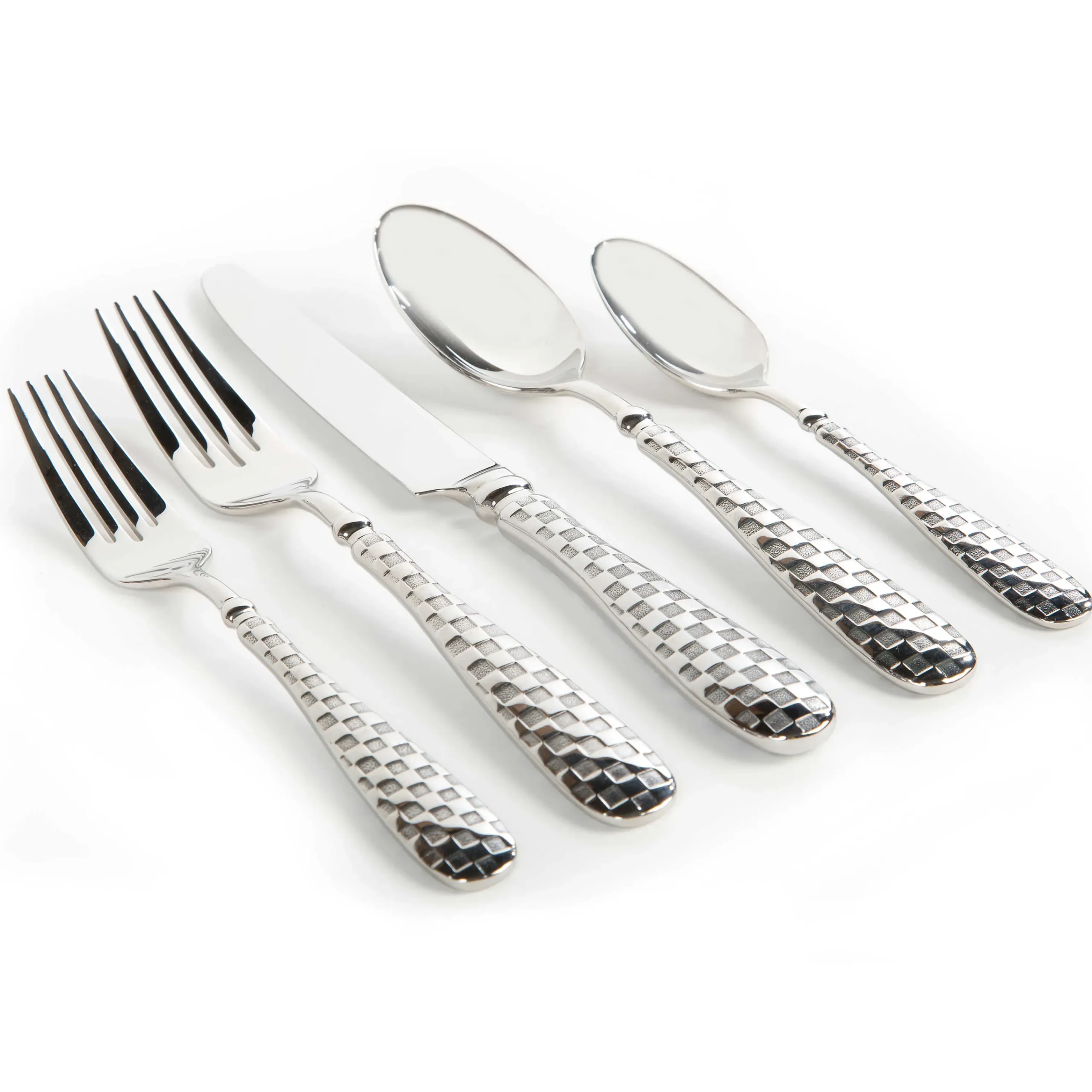 Check Flatware - 5-Piece Place Setting|MacKenzie-Childs Outlet