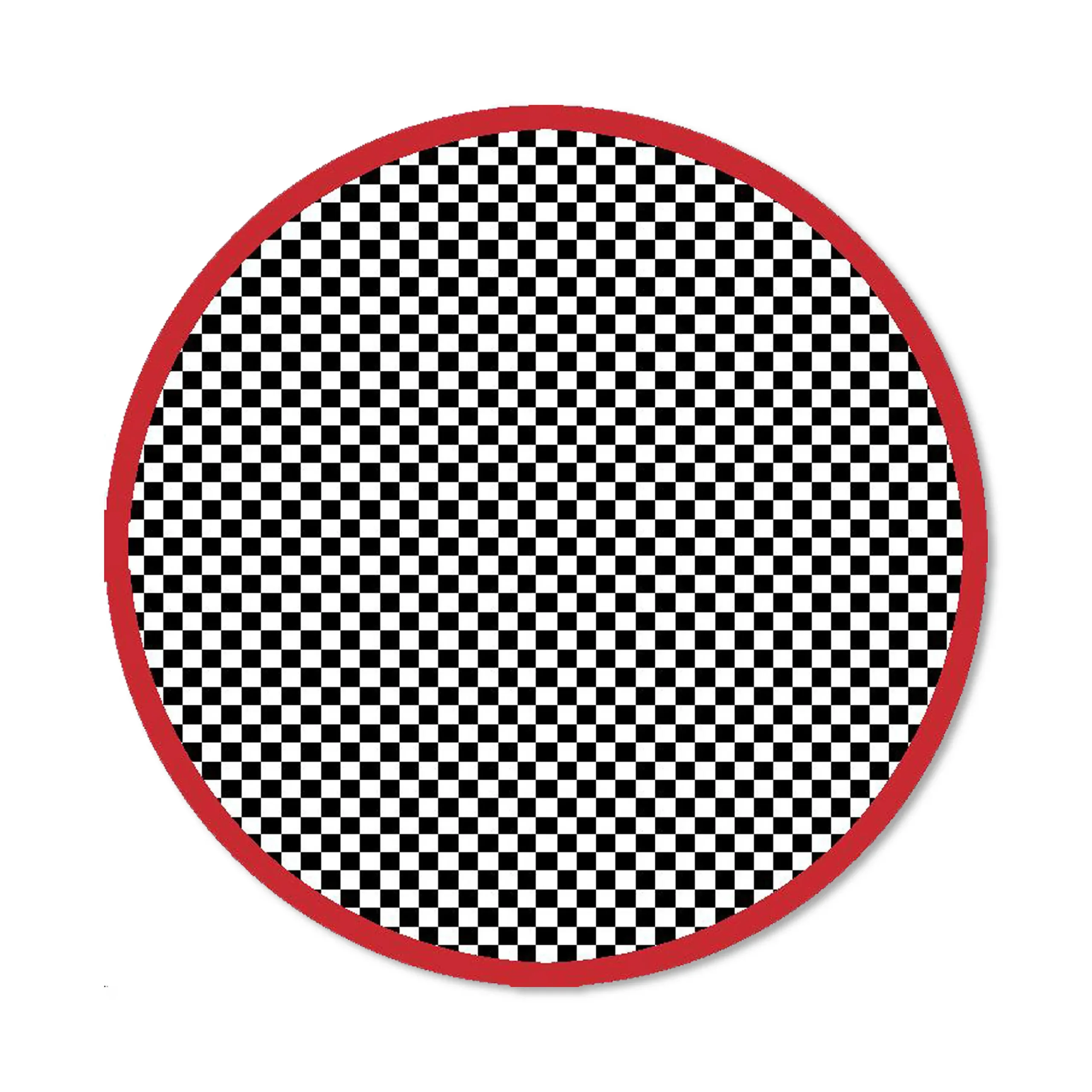 Check It Out Rug - 6' Round - Red|MacKenzie-Childs Clearance