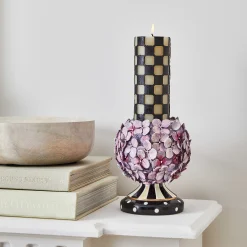 Check Pillar Candle - 6" - Black|MacKenzie-Childs New