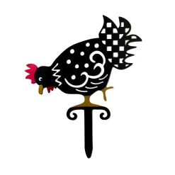 Chicken Lawn Stake - Pecking|MacKenzie-Childs Clearance