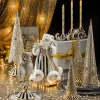 Christmas Tree Dinner Candles - Gold & Pearl - Set Of 2|MacKenzie-Childs Hot