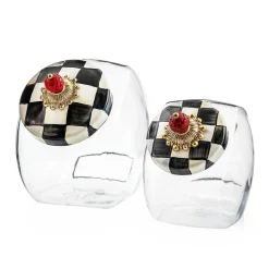Cookie Jar With Courtly Check Enamel Lid|MacKenzie-Childs Outlet