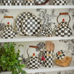 Cookie Jar With Courtly Check Enamel Lid|MacKenzie-Childs Outlet