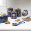 Cookie Jar With Flower Market Enamel Lid - Lapis|MacKenzie-Childs Sale