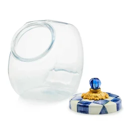 Cookie Jar With Royal Check Enamel Lid|MacKenzie-Childs New