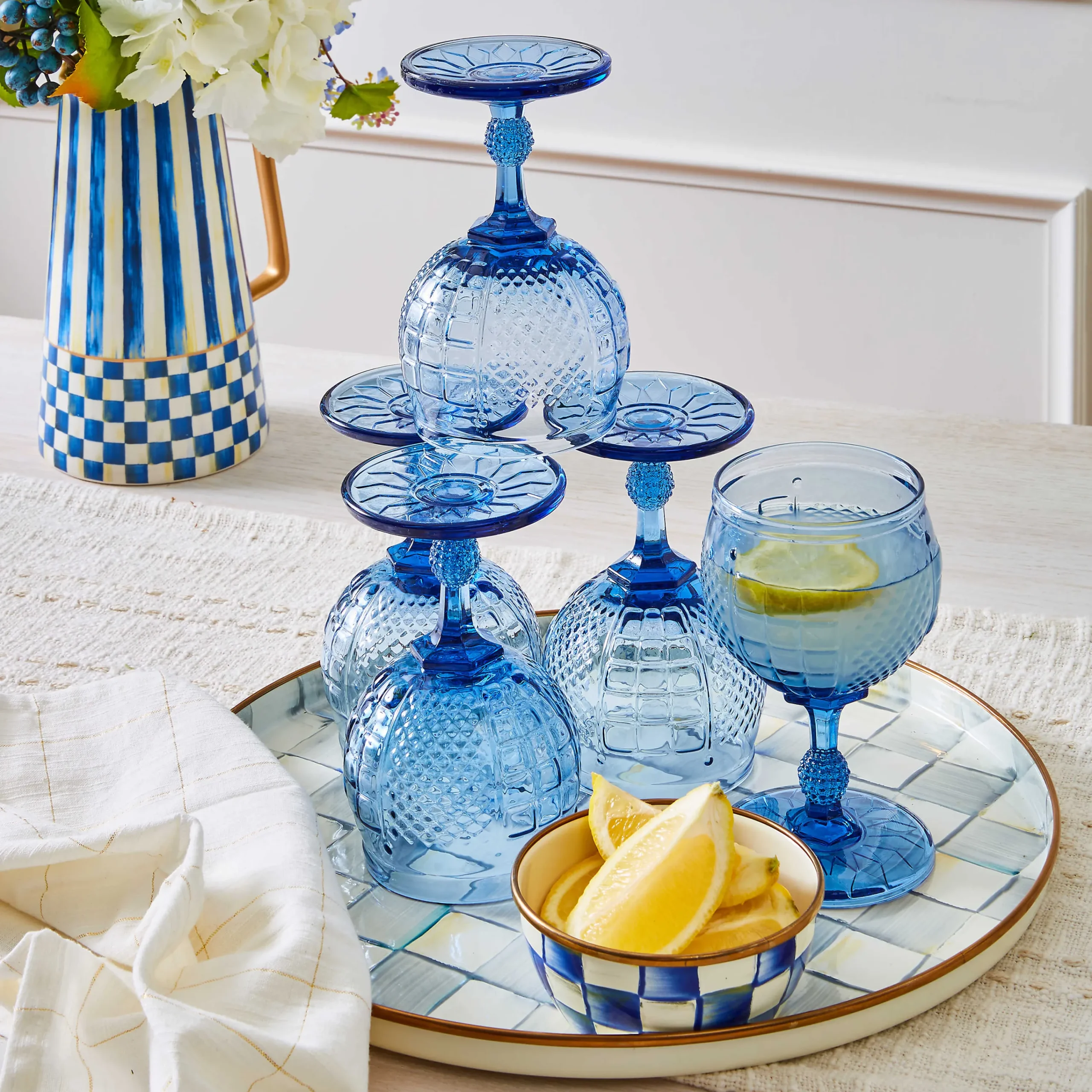 Coquette Goblet - Blue|MacKenzie-Childs Online