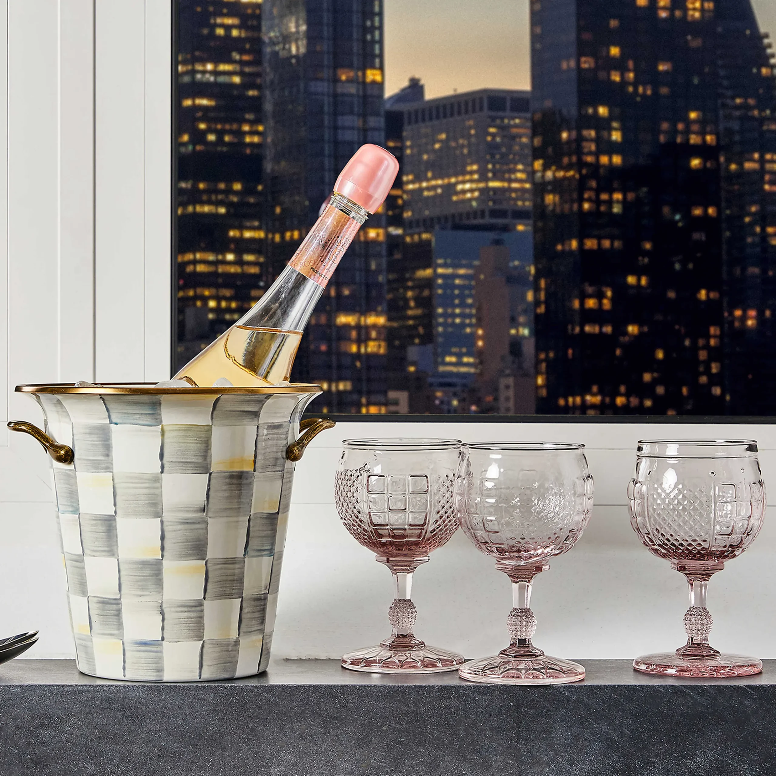 Coquette Goblet - Pink|MacKenzie-Childs Clearance