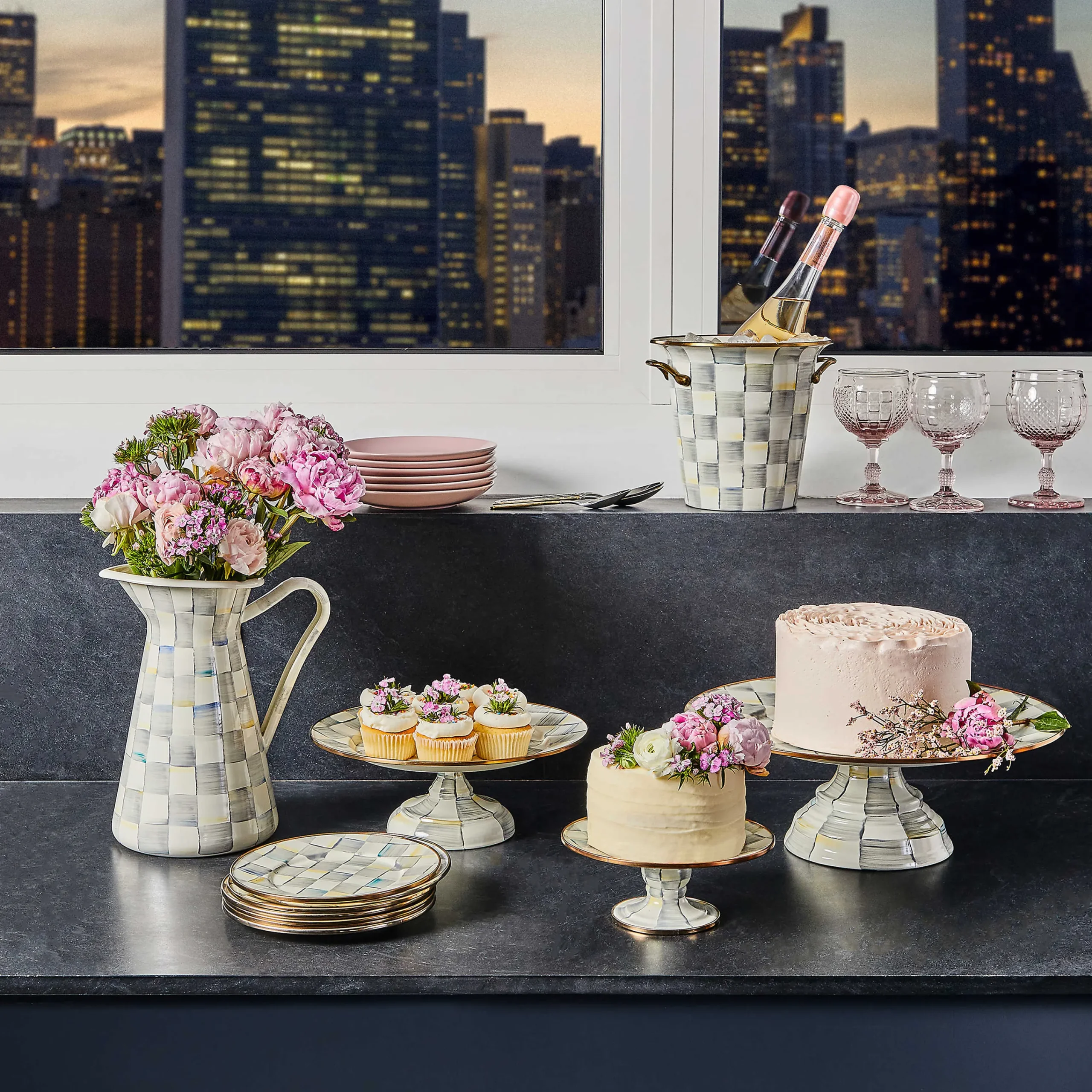 Coquette Goblet - Pink|MacKenzie-Childs Clearance