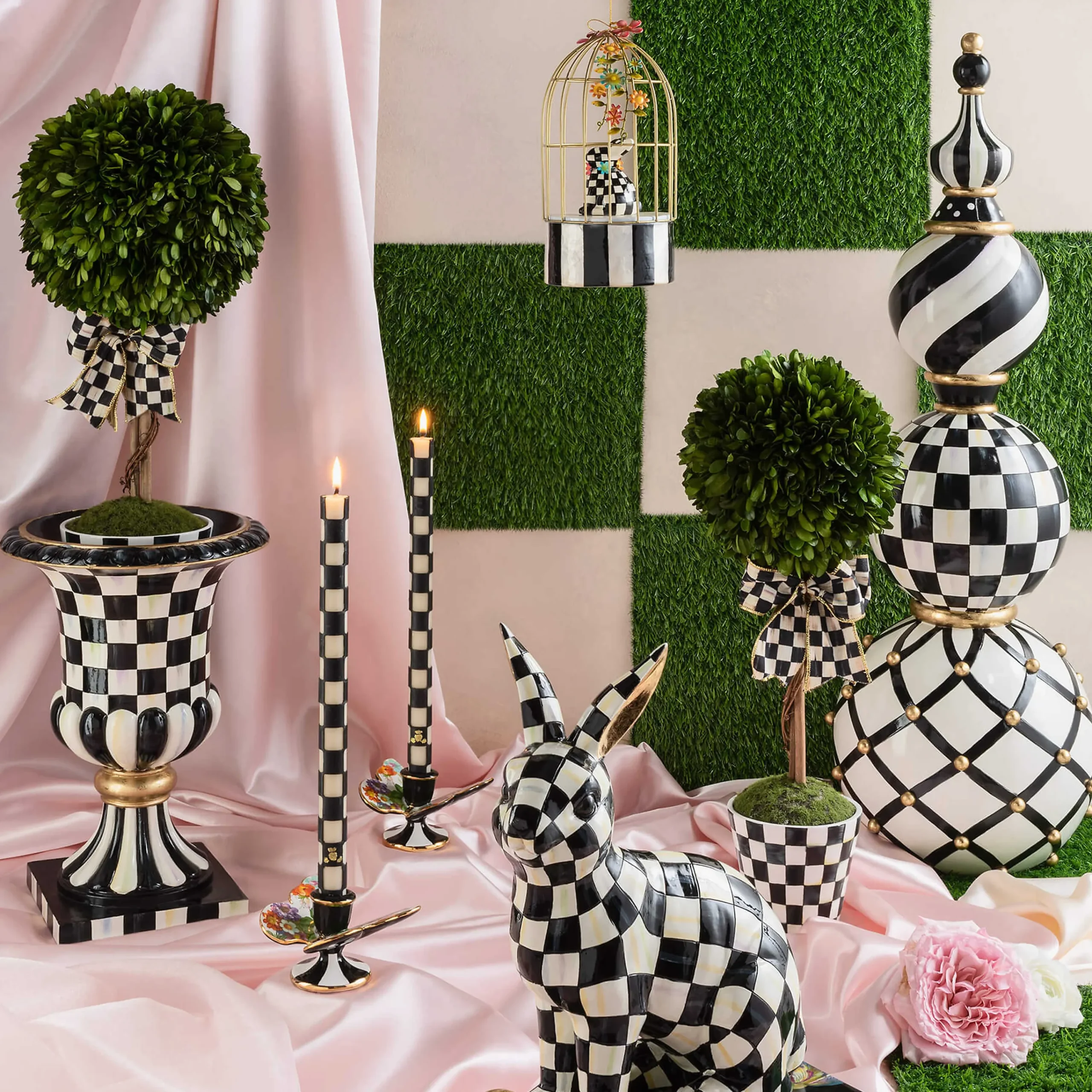 Courtly Boxwood Topiary Drop In - Small|MacKenzie-Childs Sale