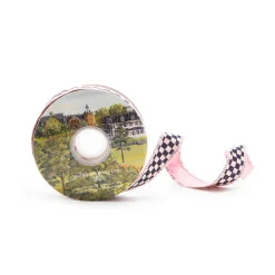Courtly Check 1" Ribbon - Pink|MacKenzie-Childs Online