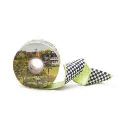 Courtly Check 2.5" Ribbon - Spring Green|MacKenzie-Childs Discount