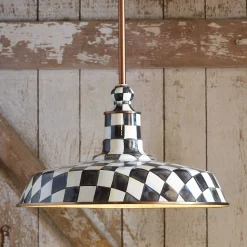 Courtly Check Barn Pendant Lamp - 18"|MacKenzie-Childs New