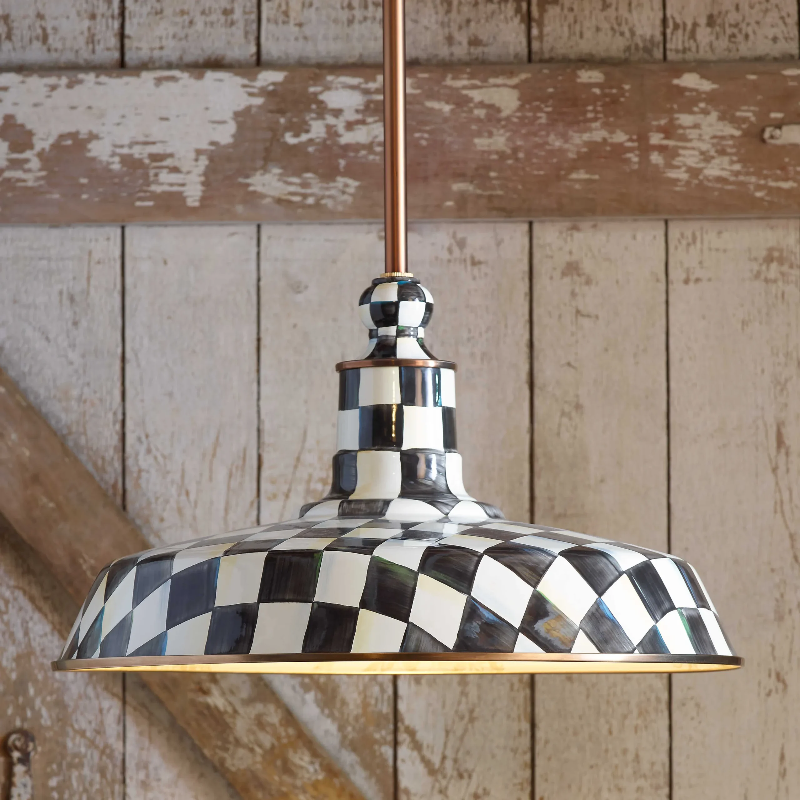 Courtly Check Barn Pendant Lamp - 18"|MacKenzie-Childs New
