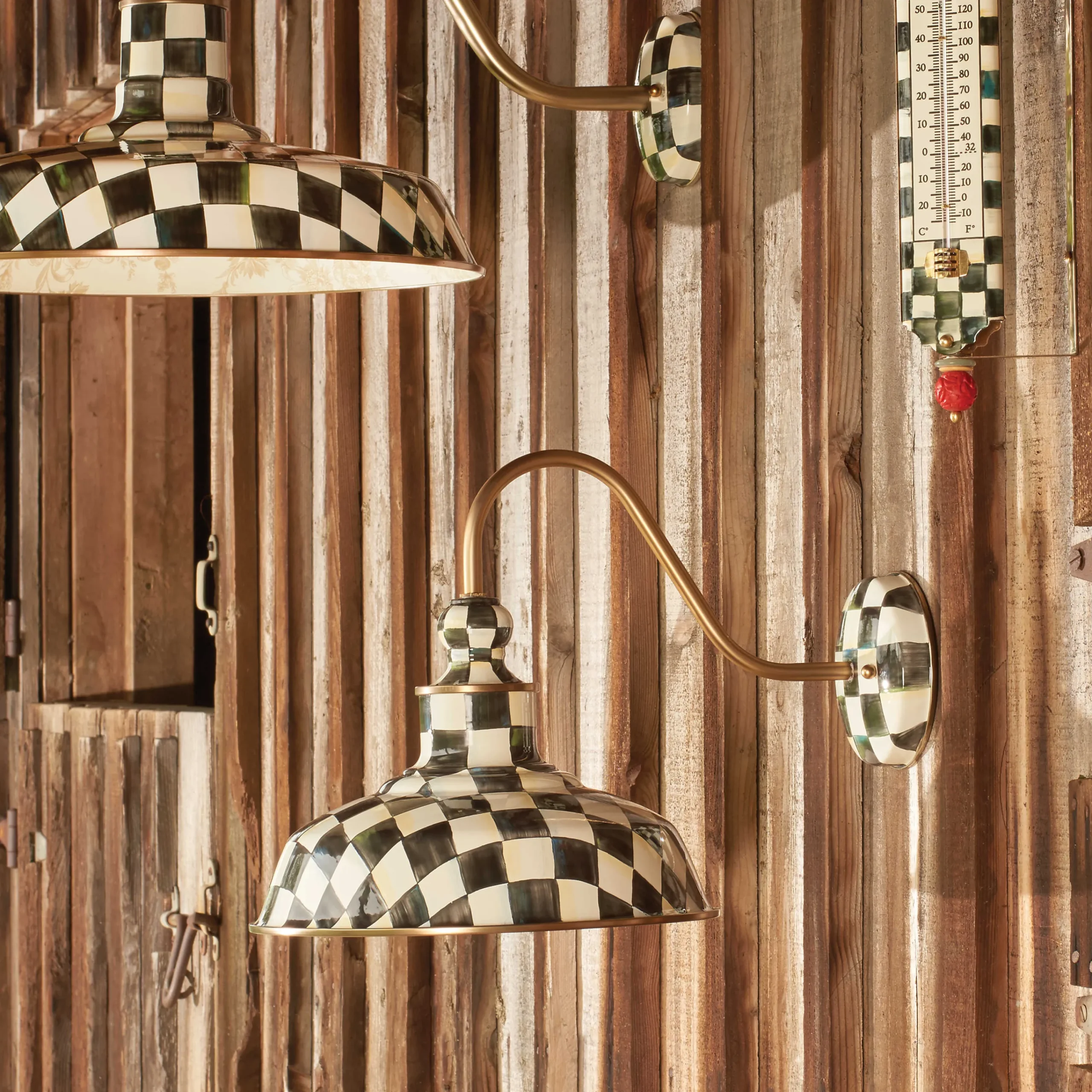 Courtly Check Barn Sconce - 12"|MacKenzie-Childs Online