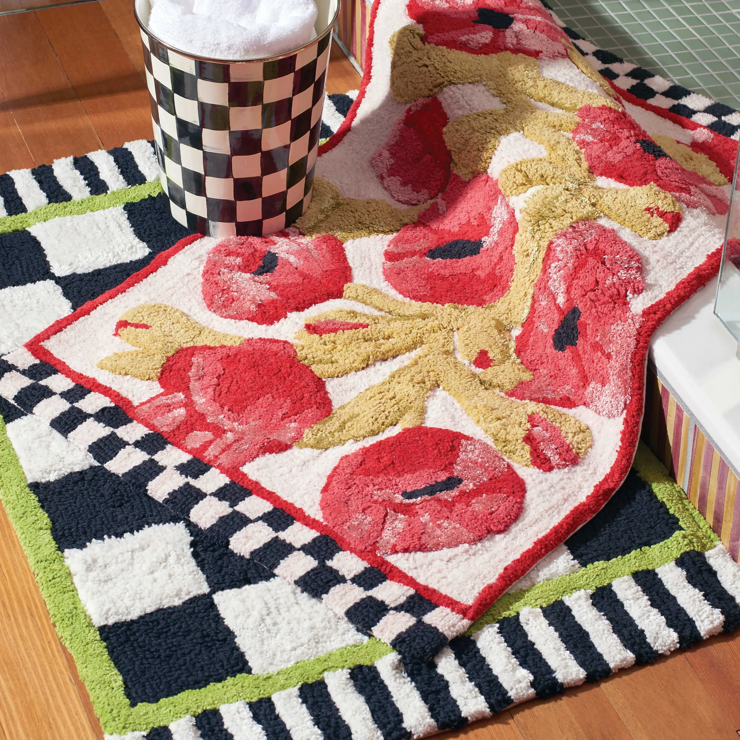 Courtly Check Bath Rug - Standard|MacKenzie-Childs Discount