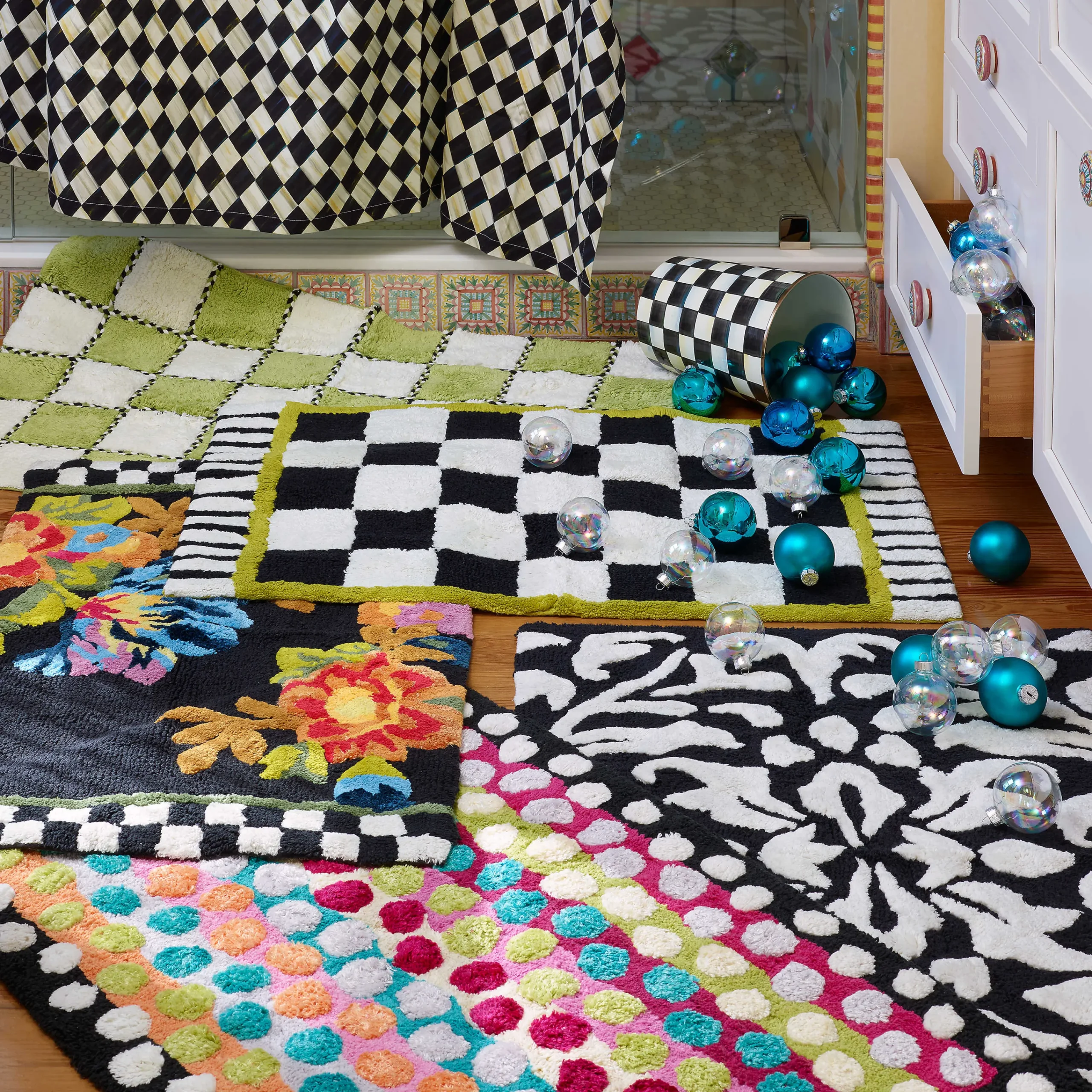 Courtly Check Bath Rug - Standard|MacKenzie-Childs Discount