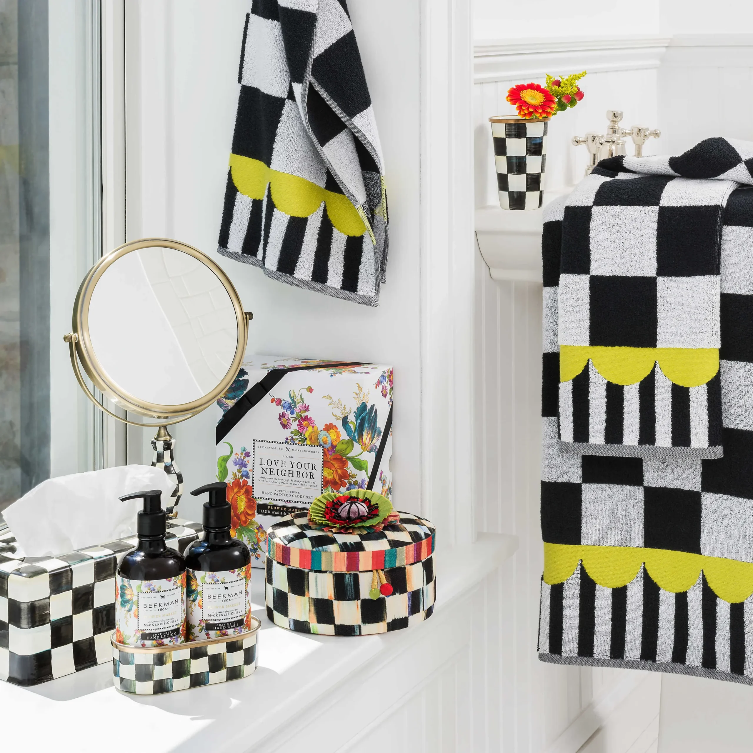 Courtly Check Bath Towel|MacKenzie-Childs New