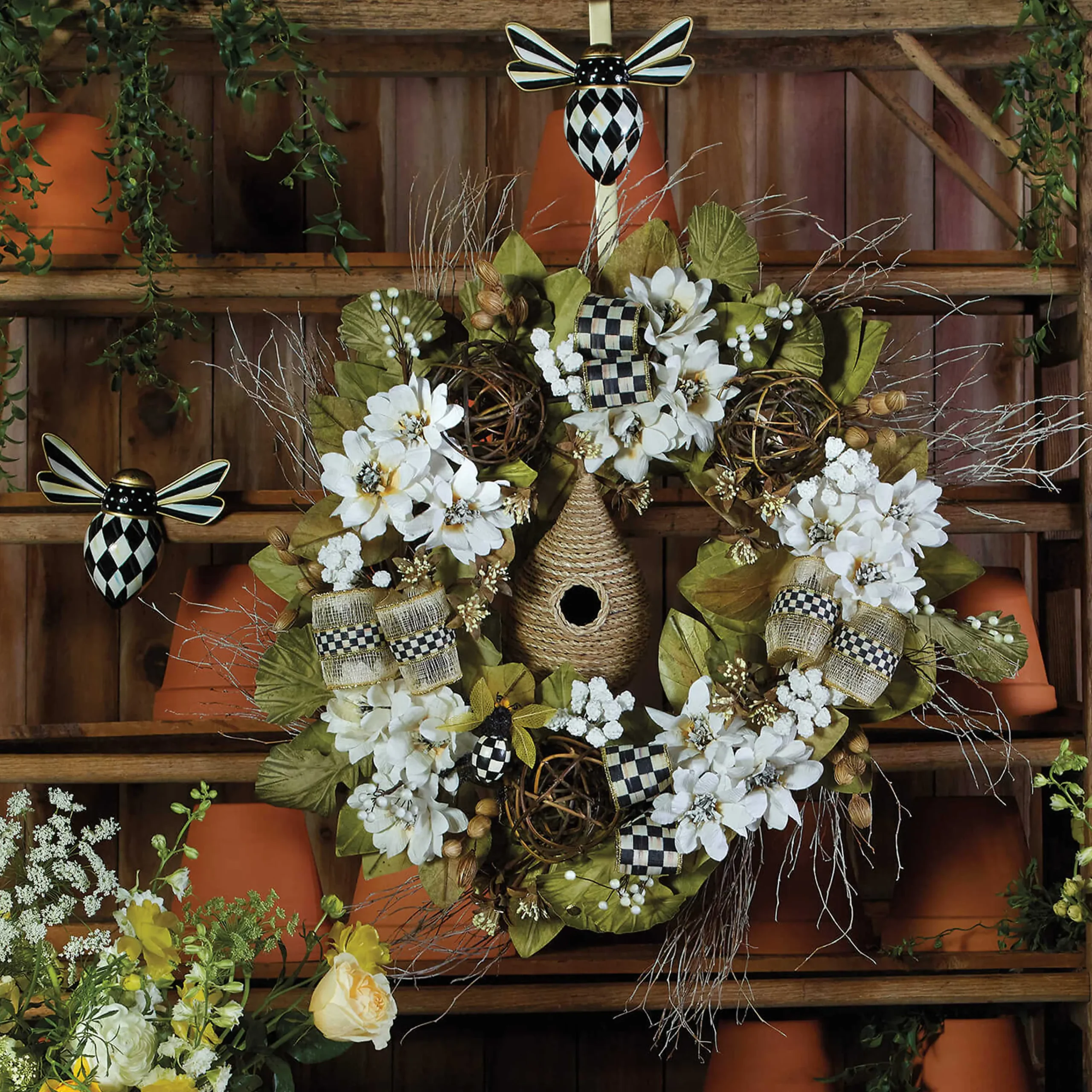 Courtly Check Bee Wall Decor|MacKenzie-Childs Online
