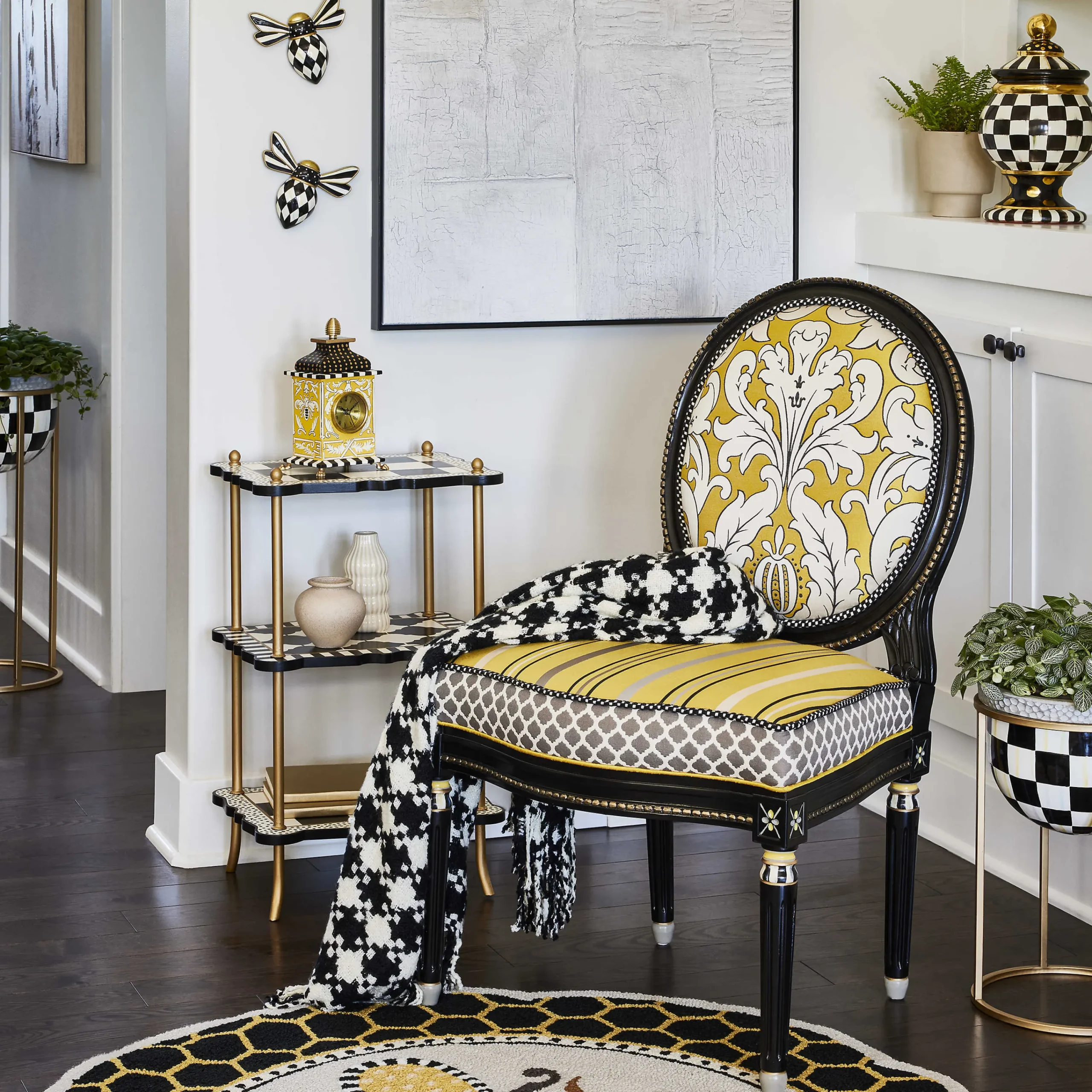 Courtly Check Bee Wall Decor|MacKenzie-Childs Online