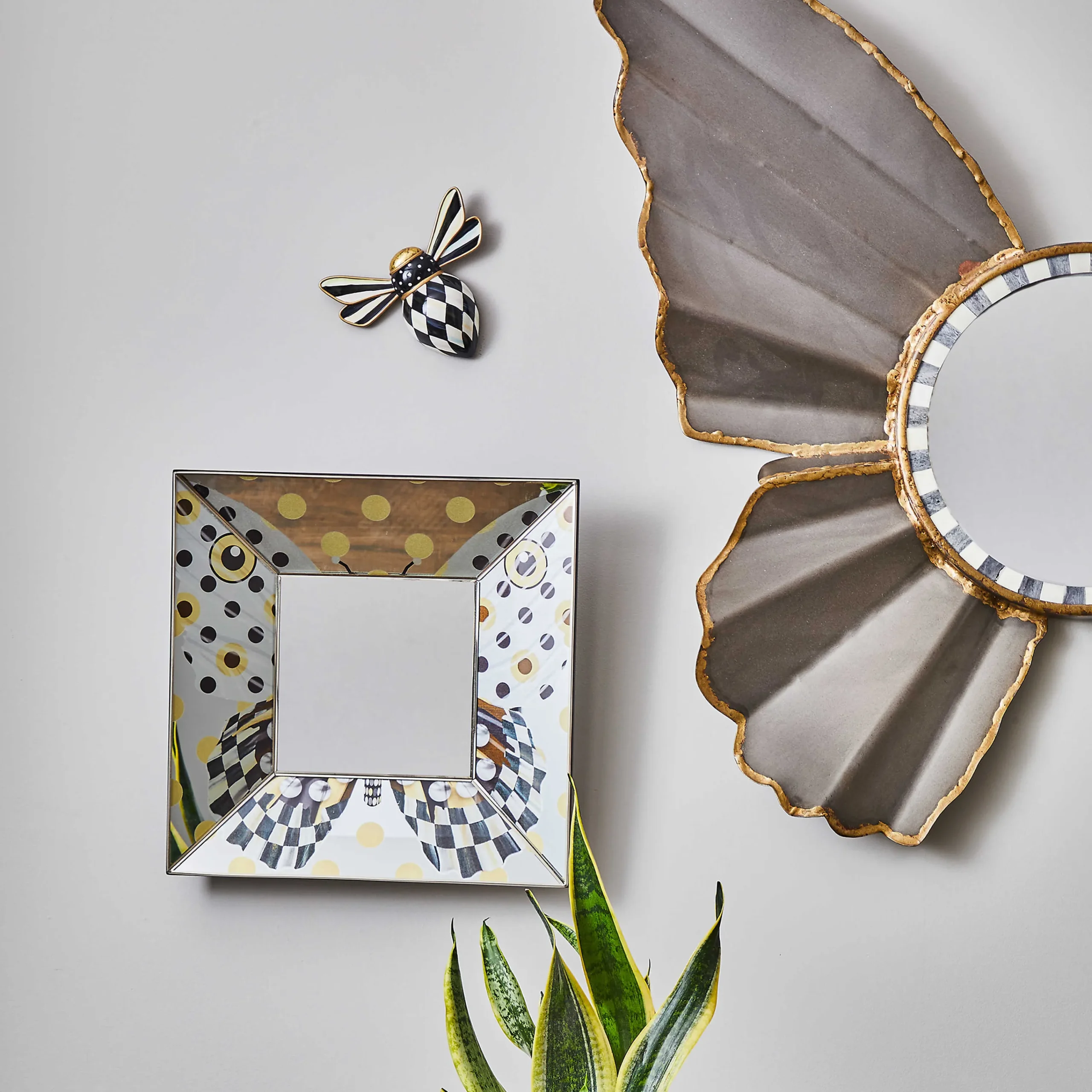 Courtly Check Bee Wall Decor|MacKenzie-Childs Online