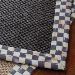Courtly Check Black Sisal Rug - 2'6" X 9' Runner|MacKenzie-Childs Sale