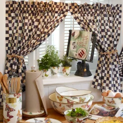 Courtly Check Cafe Curtains - Set Of 2|MacKenzie-Childs Clearance