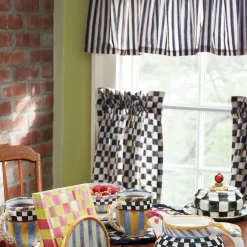 Courtly Check Cafe Curtains - Set Of 2|MacKenzie-Childs Clearance