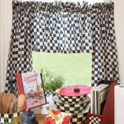 Courtly Check Cafe Curtains - Set Of 2|MacKenzie-Childs Clearance